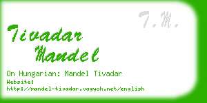 tivadar mandel business card